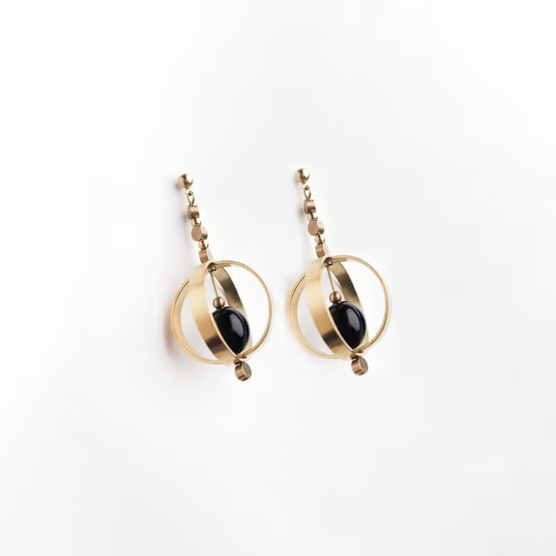 髮辮耳環 (米白) - Plait Earrings (beige)