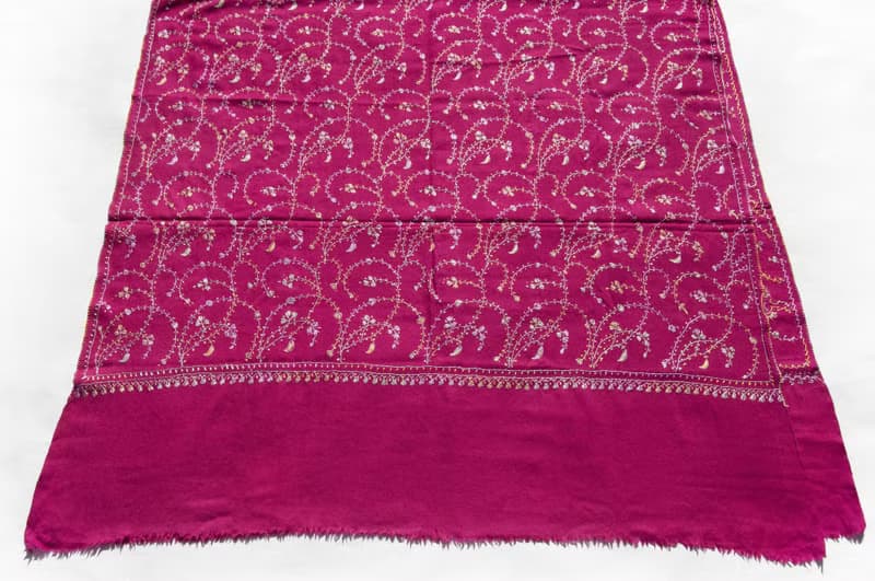 喀什米爾Cashmere/羊絨圍巾/純羊毛圍巾披巾/戒指絨披肩-刺繡花朵