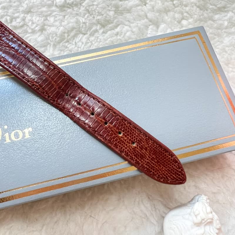 【日本中古】90-00年 中古Dior 18KGP 羅馬數字手錶 原裝盒附