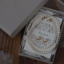 \ お得 / 淡水パールのネックレス・ピアス/イヤリング | 2ケSet  | 品質AA+ | 選べる長さ・金具 | フォーマル・入学式・入園式・母の日に