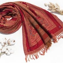 保暖毛毯 水煮羊毛披肩/針織圍巾/刺繡圍巾/羊絨披巾/喀什米爾Cashmere 聖誕節禮物 交換禮物 母親節 父親節-花