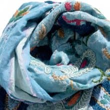 微暇喀什米爾Cashmere/水煮羊毛披肩/針織圍巾/刺繡圍巾/羊絨-花