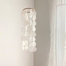 PRE-MADE| Norwegian electric pole_White Circle | Shell Wind Chime Mobile |#0-341