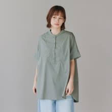 【Simply Yours】弧邊小立領襯衫 灰F