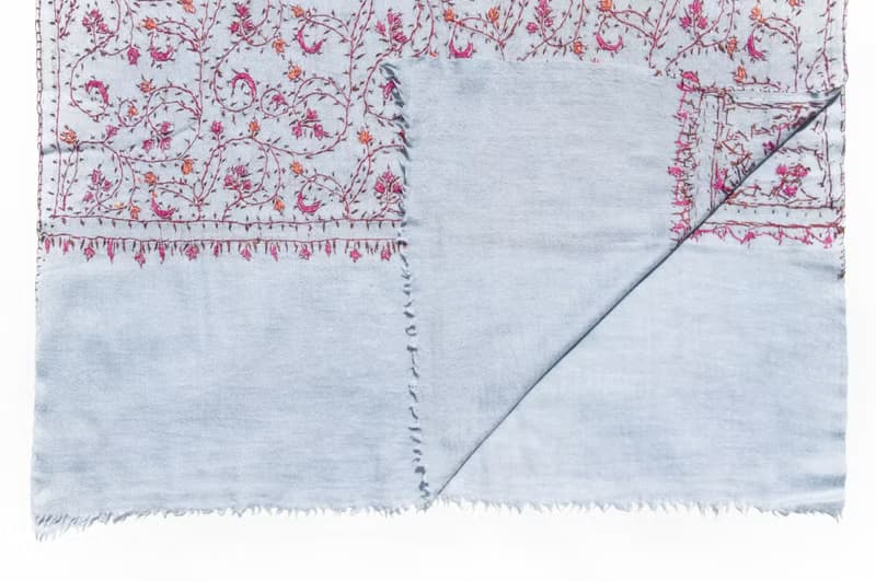 喀什米爾Cashmere/羊絨圍巾/純羊毛圍巾披巾/戒指絨披肩-刺繡花朵