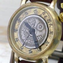 手作り腕時計  倭ノ刻四(わのこくよん)  五銭硬貨&大字文字盤 約34mmBrass (377)