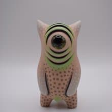 Space Cat. Hand-Painted Art Toy / Sculpture.