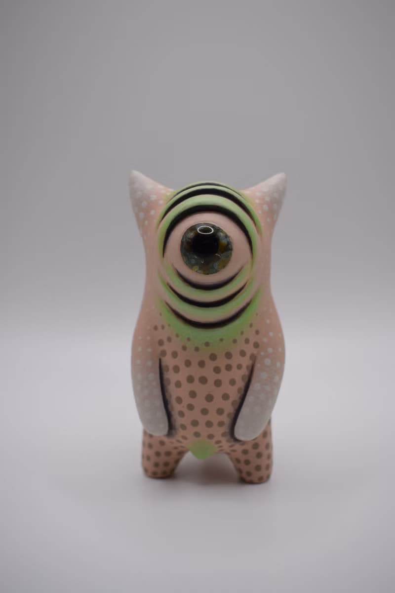 Space Cat. Hand-Painted Art Toy / Sculpture.