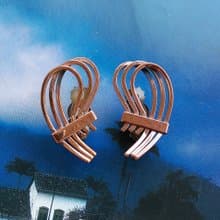 Vintage Jewelry 西洋古董飾品 Renoir 對稱 線條 夾式耳環