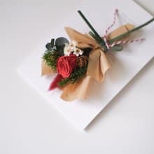 玫瑰花束-聖誕卡片/永生聖誕卡片/聖誕禮物/聖誕樹卡片/聖誕花圈