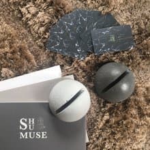 曙MUSE 半圓球體水泥名片架  辦公室 擴香石 手作 創意
