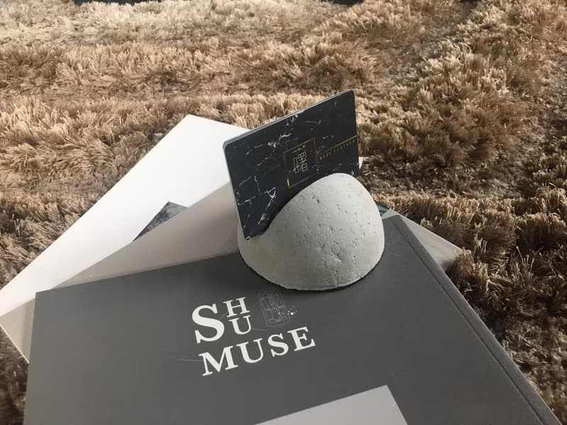 曙MUSE 半圓球體水泥名片架  辦公室 擴香石 手作 創意