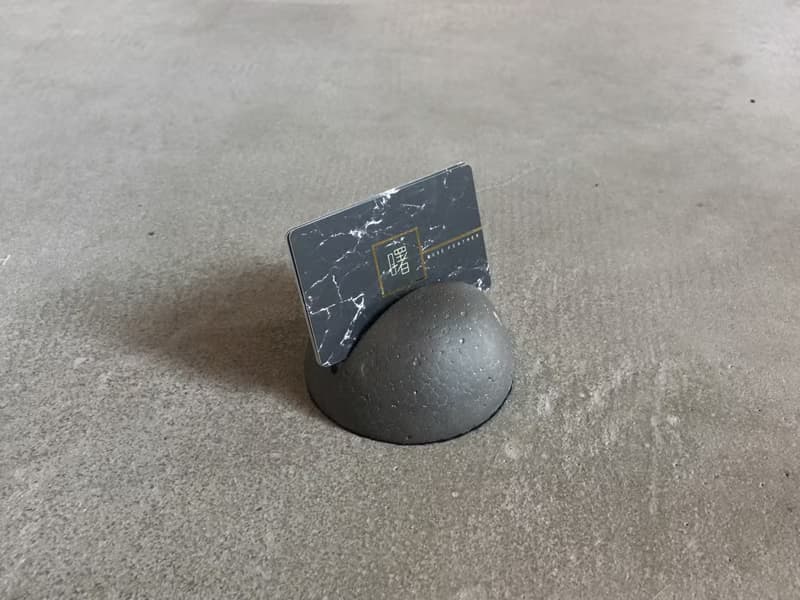 曙MUSE 半圓球體水泥名片架  辦公室 擴香石 手作 創意