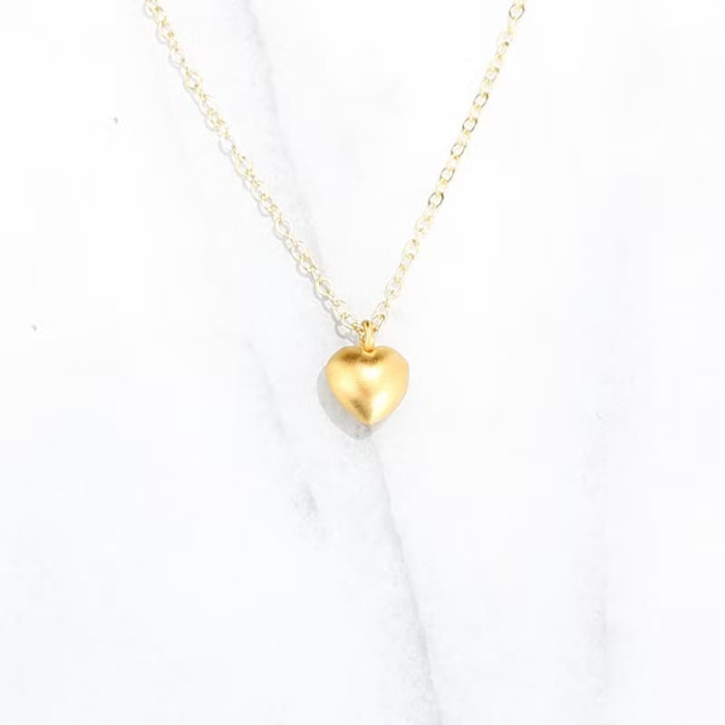 【Angel & Me】愛心 種子 s925 純銀厚鍍 24k 純金 項鍊 生日禮物