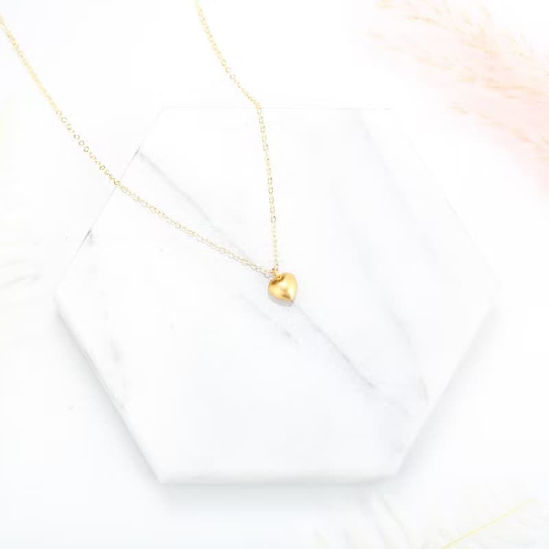 【Angel & Me】愛心 種子 s925 純銀厚鍍 24k 純金 項鍊 生日禮物
