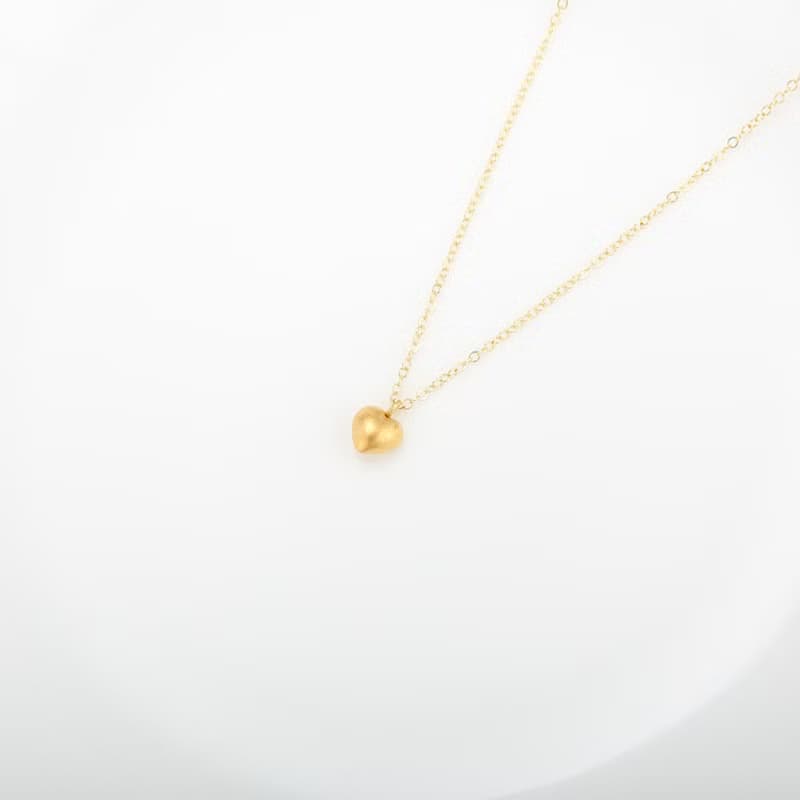 【Angel & Me】愛心 種子 s925 純銀厚鍍 24k 純金 項鍊 生日禮物
