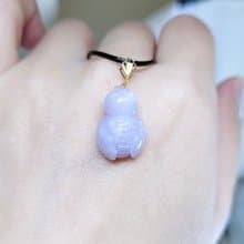 【親翠】天然翡翠 濃紫Q版蜜蜂18K金鎖頭鏈