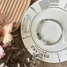 銀系天鐵加貔貅狂招財彈性手鍊