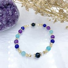 時空波浪 / 虎眼石 紫水晶 天河石 青金石 白水晶 水晶手鍊