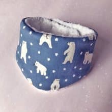 毛絨保暖寵物脖圍 寵物圍巾 貓項圈 狗項圈 -- 北極熊星星