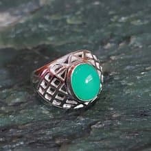 輕珠寶玉飾 | 格紋時尚澳洲玉男戒