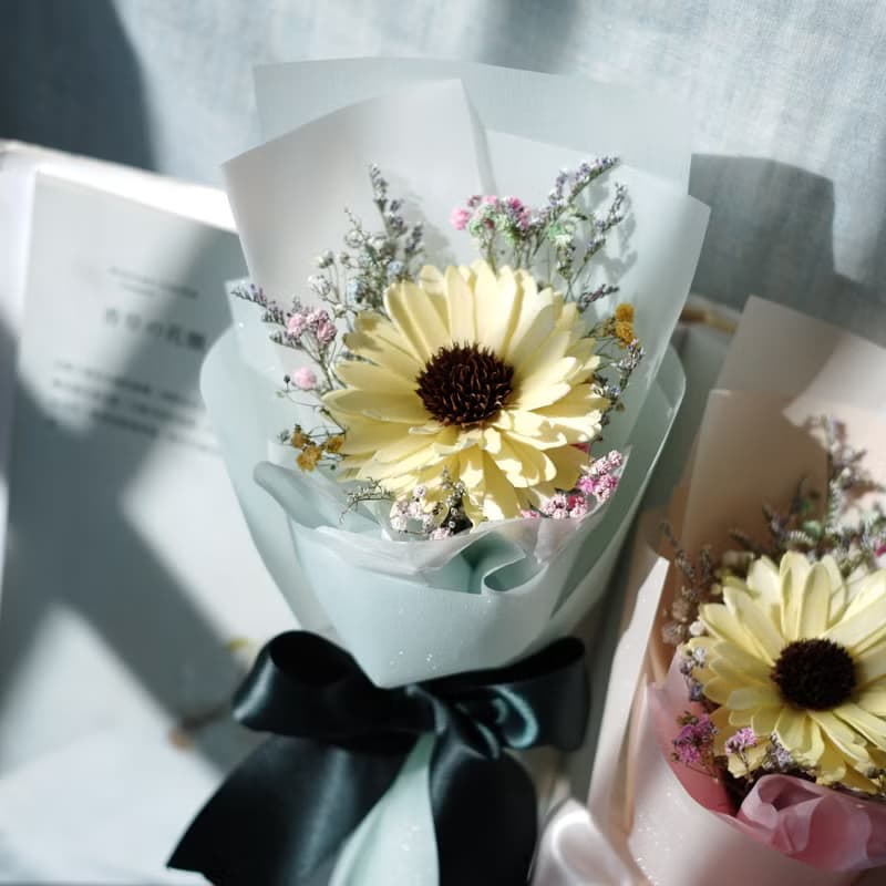 未完待續 | 向日葵 乾燥花 畢業花束  現貨+預購  橘包裝下單區