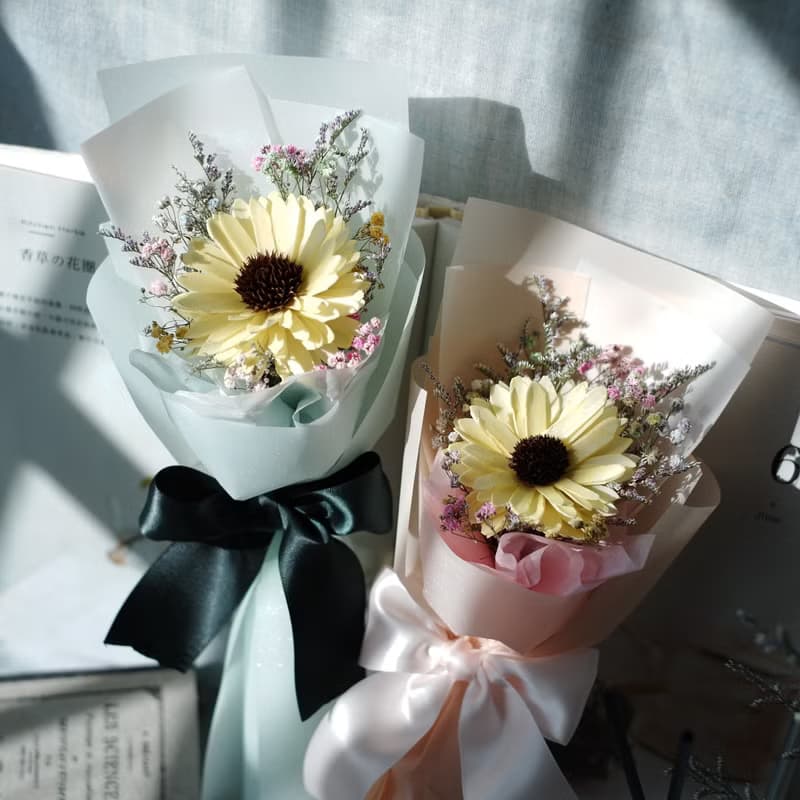 未完待續 | 向日葵 乾燥花 畢業花束  現貨+預購  橘包裝下單區