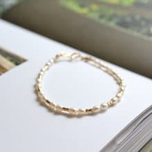 織語露珠 - 米粒珍珠手鍊