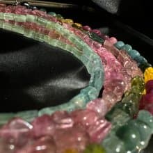 豐盛之門。 糖果碧璽 老礦 碧璽 藍碧璽手串 手珠 手