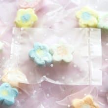 點點磨砂袋裝－小花棉花糖2顆入 | 超便宜 零食點心 造型棉花糖