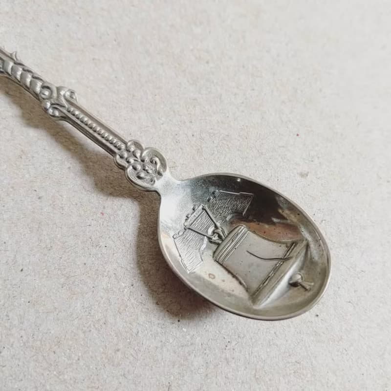 美國古董老物 US Constitution 1987年行憲紀念銀質茶湯匙