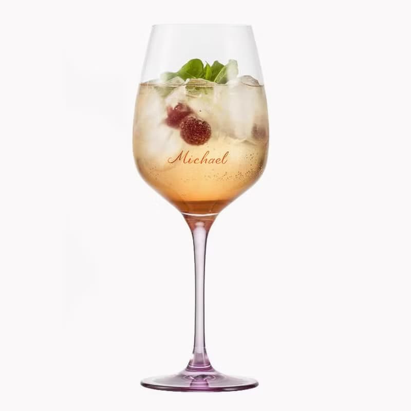 710cc【德國Eisch】蜜桃粉Hugo glass Secco無鉛水晶杯