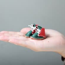 【穎川手創】🎄聖誕節限定迷你小鞋吊飾-雙色版紅配綠🎄聖誕禮物/交換禮物/鑰匙圈/Christmas gift