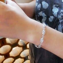 +古典鏤花+ 925純銀飾 復古縷空蕾絲立體串花手鍊 可訂製玫瑰金色