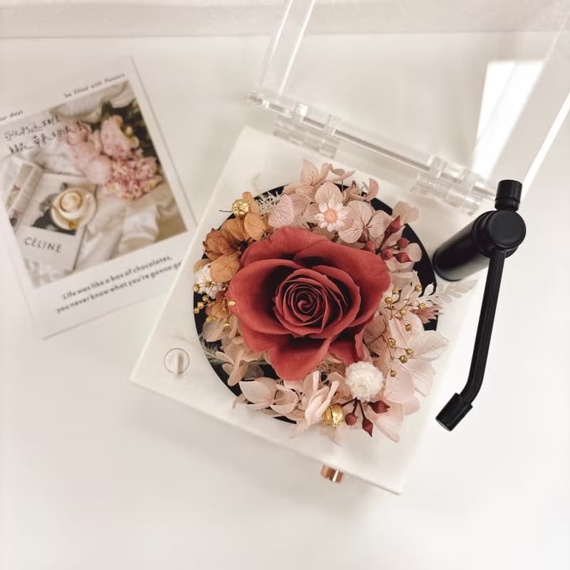 永生花膠片藍芽音樂機- 開幕 生日禮物 yuflorist
