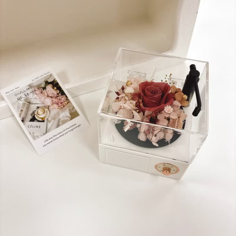 永生花膠片藍芽音樂機- 開幕 生日禮物 yuflorist