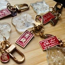 海棠花鑰匙圈-祝福款