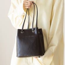 春夏新品 復古感油臘紋PU【深巧克力】多用輕便水桶包 托特/側背