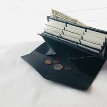 カードも小銭も探しやすい革の長財布 イタリア製レザー Long Pop Up Wallet