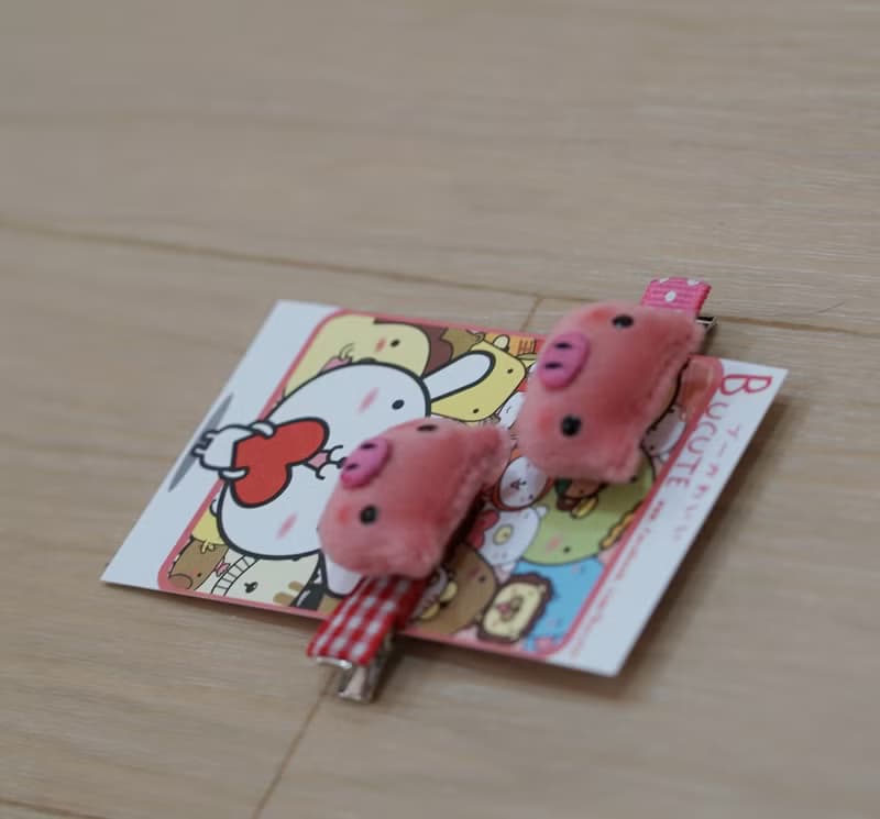 Bucute迪亞豬~夾式髮夾/生日禮物 首選/獨家發售 /一對2個