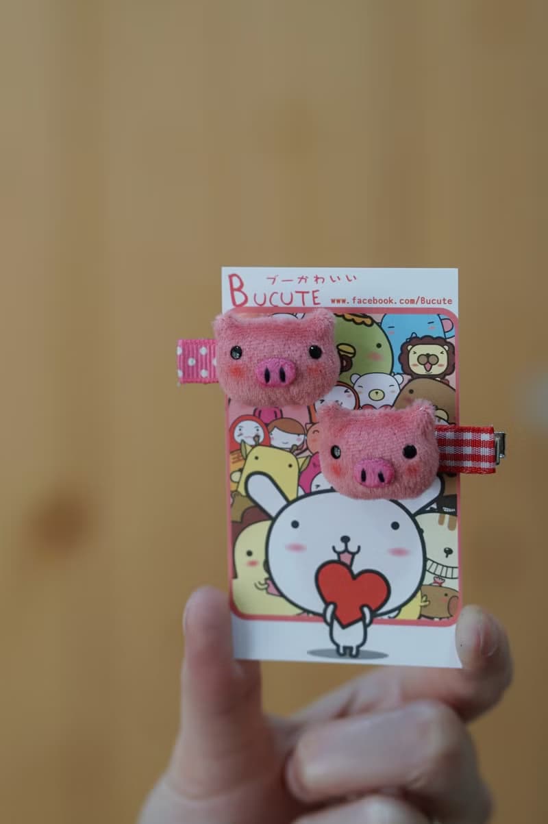 Bucute迪亞豬~夾式髮夾/生日禮物 首選/獨家發售 /一對2個