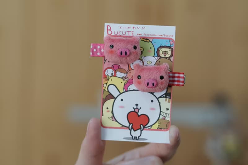 Bucute迪亞豬~夾式髮夾/生日禮物 首選/獨家發售 /一對2個