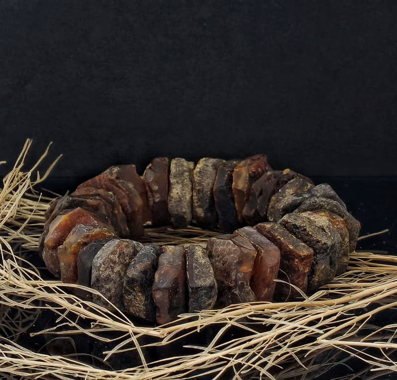 波羅的海原石藥珀手鍊-3 ( HKA9101 )