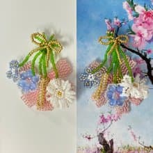 zi2.rennt串珠|Hana Koi|串珠花束耳環 手作耳飾