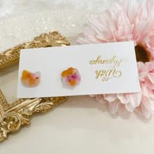 貓咪貓掌日本永生花耳飾