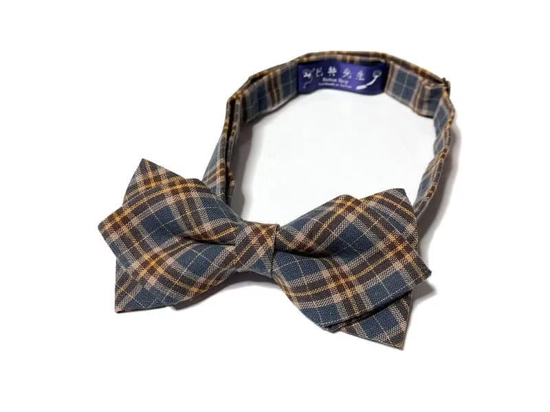藍黃格英倫風 領結 Bow Ties