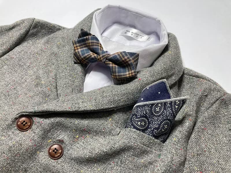 藍黃格英倫風 領結 Bow Ties