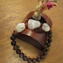 手鍊 珠串設計 白玉髓+紅瑪瑙+木化玉+椰子殼