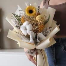 畢業花束 黃太陽花花束 向日葵 生日 週年 畢業禮物 老師禮物
