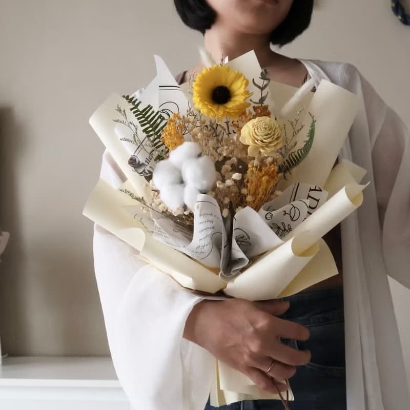 畢業花束 黃太陽花花束 向日葵 生日 週年 畢業禮物 老師禮物